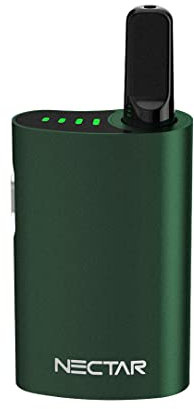 510 Vape Battery with Refillable Cartridge | Nectar Honeybee 2.0 + 2 Years Warranty | USB-C Charging Port, Variable Power, Ceramic Coil & 800mah Battery (Special Edition - Alpine Green)