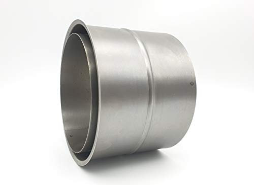 Manicotto da parete, diametro 120 mm, lunghezza 11,5 cm, accorciabile, doppia parete per tubo fumo, canna fumaria, canna fumaria