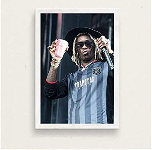 Poster Young Thug Poster Hip Hop Rap Musik Sänger Poster Kunst Dekor Leinwand Malerei Poster Und Drucke Home Decor 50X70Cm Kein Rahmen