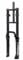 HIMALO 20 Zoll Fahrrad Federgabel 4.0 Reifen Fat Gabel Gerade Doppelt Geschultert Luftgabel Federweg 110mm QR 135mm Scheibenbremse Vorderradgabel Zugstufe Einstellbar (Color : Black)