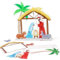 COLOFALLA Weihnachtskrippe Bastelset Kinder Weihnachten Krippe Basteln Klein Acryl Weihnachtsdeko Weihnachten Aufstellen Weihnachtskrippe zum Basteln Tischdeko Weihnachten Geschenk