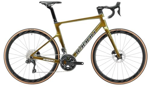 KABON Carbon Rennrad, 700C Carbonfaser Rahmen Rennrad 24S Schaltung Rennrad mit Shimano 105 Di2 7170 Gruppensatz Scheibenbremse Rennräder für Erwachsene