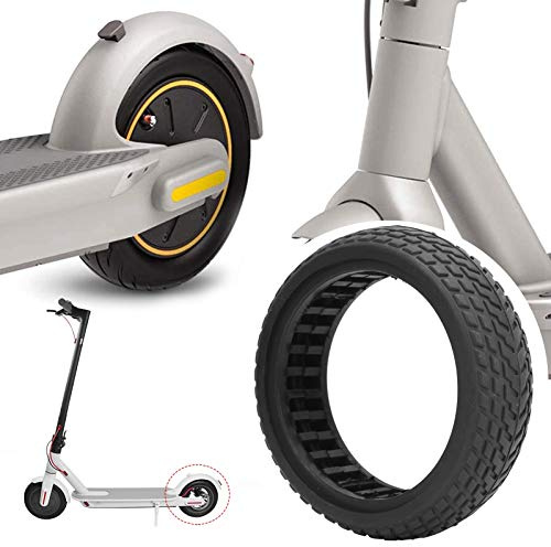 WOOXGEHM 6,5 Zoll Scooter Vollgummireifen, Vollgummi Stoßdämpferreifen, Explosionsgeschützte Scooter Reifen, Ersatz Vorder/Hinterräder für Elektroroller