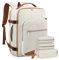 LOVEVOOK Handgepäck Rucksack, 45L Groß Reiserucksack Damen Flugzeug Koffer Travel Backpack, Wasserdicht Reisetasche mit 18 Zoll Laptopfach für Reise Business Geschäftsreise Weekend Wandern Beige