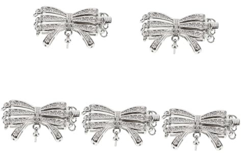 NUOBESTY 5stücke Kette Verschluss Mit Perlenanhänger Stilvoller Schmuckverschluss Für Diy Halsketten Und Armbänder Aus Hochwertigem Langlebig Und Glänzend Für Kreative Bastelprojekte