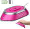 Newbealer Ferro da Stiro da Viaggio, Ferro da Viaggio Mini Portatile Leggera Compatto senza Vapore, Stirare i Vestiti, Doppio Voltaggio 100V-240V, rosa intenso