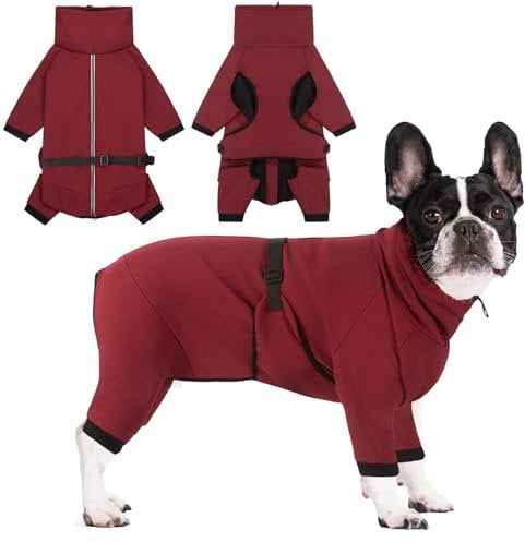 Cyponpy Reflective Waterproof Dog Coat with Legs - Warm Winter Jacket with Fleece Lining for Small Medium Dogs