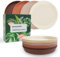greenandlife lot de 8 assiettes, assiette en plastique réutilisable de 23 cm, assiettes lavables au lave-vaisselle et au micro-ondes, incassables et légères, assiettes pour enfants et adultes