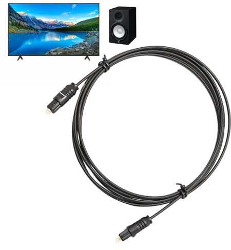 Cavo In Fibra - Cavo Ottico Toslink | Cavo In Fibra Ottica | Cavo Audio Digitale Con Diametro Esterno 2,2, Cavo In Fibra Ottica Audio Digitale Da 1,5 M | Cavo Audio Ottico Per Soundbar, Home Theater,