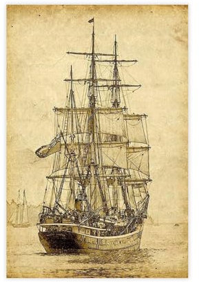 acalur Leinwand-Poster, Segelschiff, Wandkunst, Dekor, Bild, Gemälde für Wohnzimmer, Schlafzimmer, Dekoration, 50 x 75 cm