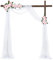 ZAYMDO Hochzeitsbogen Vorhang Querbehang, 1 Paneel 29''*20Ft Tüll Hochzeit Hintergrund Vorhang, Hochzeitsbogen Gardinen Dekoration für Hochzeiten im Freien, Zeremonien, Partys, Lauben, Dach, Decke