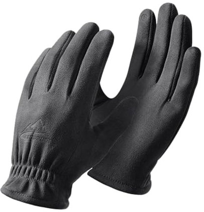 Foweknow Handschuhe Herren Wildleder Fahrhandschuhe Baumwolle Dicker Winterhandschuhe Outdoor Reithandschuhe Lässig Sportlich Laufhandschuhe Touchscreen rutschfeste Handschuhe
