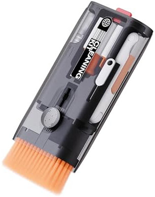 Keyboard Cleaner Laptop Cleaning Kit - 12-in-1 PC, Tech & Electronics Cleaning Tools with Retractable Brush, Earbud Cleaner & Computer Screen Spray for MacBook, iPad Pro, iPhone & AirPods, Camera