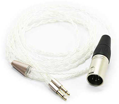 Upgrade Audio Cable 4-pin XLR Balanced Cable Compatible with Denon AH-D7200 AH-D7100 AH-D9200 AH-D5200, for Focal Elear Headphone 6N OCC Copper Single Crystal Silver Plated Cord