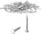 100Pcs 30mm Nails for Wood, Wood Nails, Galvanized Concrete Wall Nail, Masonry Nails, Picture Nails for Carpentry & DIY, Hanging Pictures and Woodworking-Silver