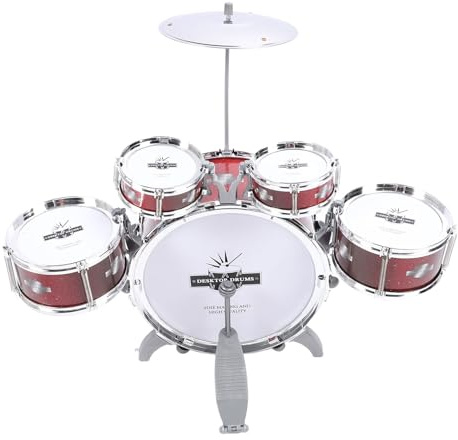 Hiraith Kleinkind -Schlagzeug -Set, Kids Drums Set für Kleinkinder, Jazztrommeln für mit 5 Schlagzeug -Percussion -Musikinstrumenten, das Interesse des und das Potenzial in Musik
