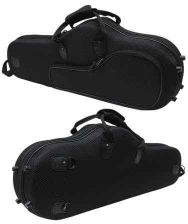 Conboxus Tasche für Altsaxophon, professionelles Nylon mit Rucksackgurten, leicht, langlebig, Gigbag für Altsaxophon, Zubehör Aufbewahrung (schwarz)