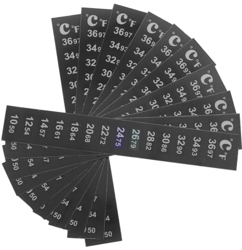PENIKOKO 10 Stück 10 Stück Selbstklebende LCD Temperatur Aufkleber 50–97 °f – Präzises Aquarium und Brauthermometer für Aquarien Gärgefäße und Flaschen