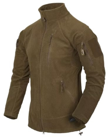 Helikon Men's Alpha Tactical Jacket Grid Fleece Coyote Size L