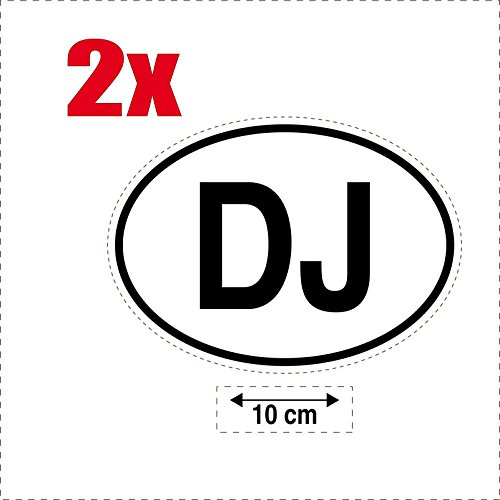 2 x selbstklebend Sticker Flagge Oval Code Länder Auto Moto dj-djibouti