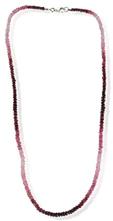 budawi® - Rubin Kette Halskette Collier 925er Silberverschluss