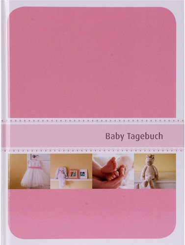 Baby-Tagebuch MIRACLE ROSA - von HENZO - Babytagebuch mit 44 illustrierten und bunten Seiten - Fotoalbum - Buch zur Geburt oder Taufe