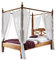 MASSIVMOEBEL24.DE Palisander Holz Möbel massiv geölt Himmelbett 160x200 Sheesham Massivmöbel Holz massiv braun Nature Brown #531