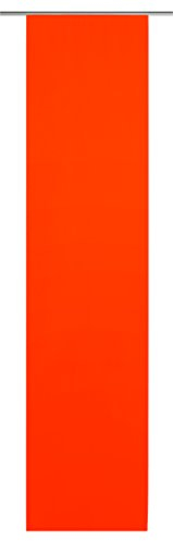 Haus und Deko Schiebegardine Seidenglanz halbtransparent ca. 58x245 cm Flächenvorhang Vorhang Gardine #1318 (orange)