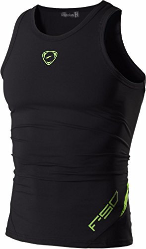 jeansian Herren Sportswear Sleeveless Sports Tank Tops LSL3306 Black L