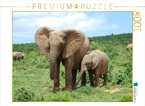 CALVENDO Puzzle EIN Motiv aus dem Kalender African Elephants in Addo | 1000 Teile Lege-Größe 64 x 48 cm Foto-Puzzle für glückliche Stunden