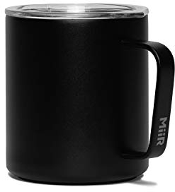 MiiR, Isolierter Campingbecher für Kaffee oder Tee im Büro oder Camping, schwarz, 340 ml 1 Count (Pack of 1)