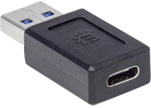 Manhattan USB-C to USB-A Adapter, Female to Male, 10 Gbps (USB 3.2 Gen2 aka USB 3.1)