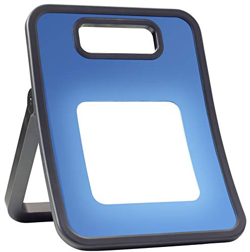 Northpoint Profi LED Arbeitsstrahler Baustrahler 30W 2800 Lumen rückseitige Steckdose 3m Netzkabel (30W Blau)