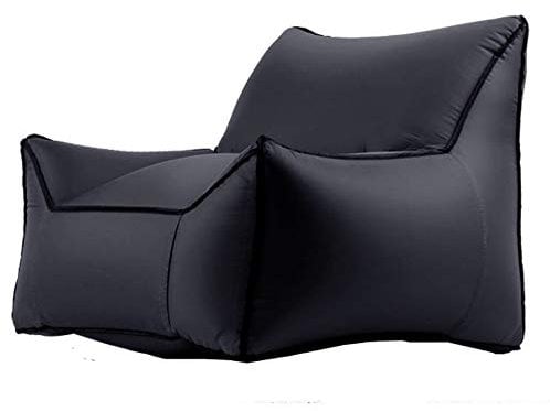 ele ELEOPTION Aufblasbares Luftsofa,Wasserdichtes Luftcouch,Indoor und Outdoor Aufblasbarer Loungesessel für Garten Meer Strand oder Camping Reisen Wandern (Schwarz)