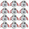 LEDUX LED-Einbauleuchten Set (12 Stück) - 3W Premium Mini-LED-Einbaustrahler - Wasserdichte LED-Mini-Spots (IP65), Warmweiß 3000K, Dimmbar - (Silber) [Energieklasse F]