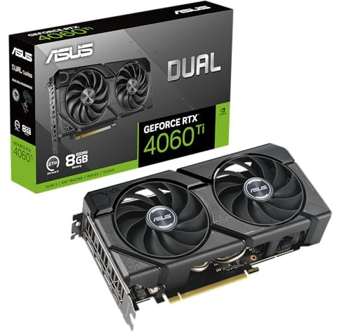 ASUS Dual GeForce RTX 4060 Ti Evo 8 Go GDDR6 Carte Graphique de Jeu (Nvidia RTX4060Ti Evo DLSS 3, PCIe 4.0, 1 x HDMI 2.1a, 3 x DisplayPort 1.4a, DUAL-RTX4060TI-8G-EVO)