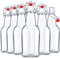 Jheppbay Glass Swing Top Beer Bottles - 16 Ounce (6 Pack) Grolsch Bottles, with Flip-top Airtight Lid, for Carbonated Drinks, Kombucha, 2nd Fermentation, Water Kefir, Clear Brewing Bottle.