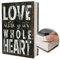 Boîte de rangement sûre de livre de détournement de papier réel, coffre-fort secret de dictionnaire avec serrure de code/clé, coffre-fort caché de livre de flip (Clé LOVE)