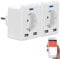 Luminea Home Control Aufputzsteckdose mit USB: 2er-Set WLAN-Steckdosen, 2 USB, App, komp. zu Alexa, Google, Siri (USB-Steckdose Ladegerät, Alexa-Zubehör-Steckdose, Bedienungsanleitungen)