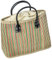 LaFiore24 Einkaufstasche Shopper Henkeltasche Korb Handtasche Allzwecktasche Mehrfarbig Gestreift