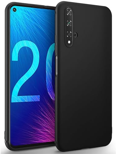 CoolGadget Schutzhülle TPU für Huawei Nova 5T - stoßfest, Kratzfest, präzise Aussparungen, kabelloses Laden, Schwarz