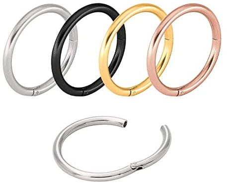 Musihy 316L Chirurgischer Edelstahl Huggie Creolen Creolen Für Frauen Jahrestag Geschenk Für Sie Runden Gold 1 Paar 1,6x10 mm