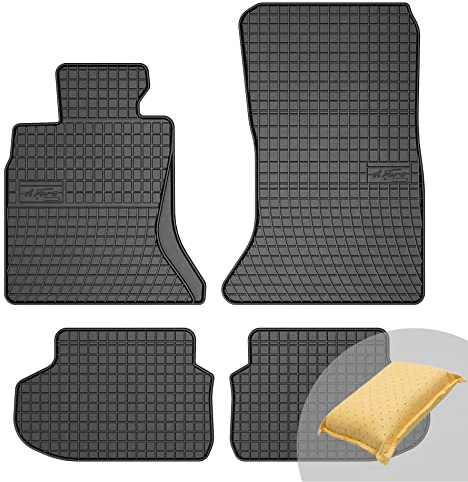 FROGUM EL Toro Gummimatten Ganzjähriges-Set von Autofussmatte Auto Fußmatten für BMW 5er F10 2010-2013, für BMW 5er F11 2010-2013 | Beständiges Gummi Material | 1,5cm Schutzkante