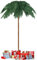 COSTWAY Albero di Natale da 180 cm, Albero di Natale con Luci e a Forma di Palma, con 250 Luci LED Bianco Caldo, 813 Rami, Struttura a Cerniera e Supporto, Ideale per Casa e Negozio
