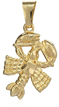 NKlaus Kettenanhänger klein Krabs 333 Gelb Gold 8 Karat poliert Amulett für Halskette 3058