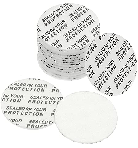 PATIKIL 25mm/0.98 Foam Lid Liner, 100 Pack PS Foam Resistant Tamper Pressure Sensitive Seal for Bottle Cap Liners Seals