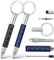 Vicloon Multifunktionsstift, 2 Stücke 6 in 1 Werkzeugstift Werkzeugstift, Geschenke für Männer, Vatertagsgeschenk, Männer Geschenke für Papa/Opa, Praktische und Kreative Geschenke(A,Schwarz/Blau)