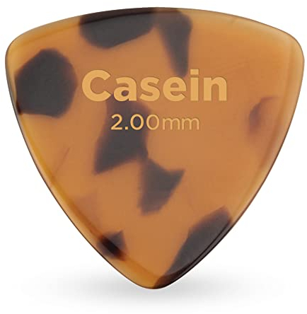 D'Addario Accessoires Casein 346 Wide Plektren - Plektrum Schildpatt - Plektren für Akustikgitarre, E-Gitarre, Bassgitarre, Mandoline - 1 Stück, extra starke Ausführung, 2,0 mm