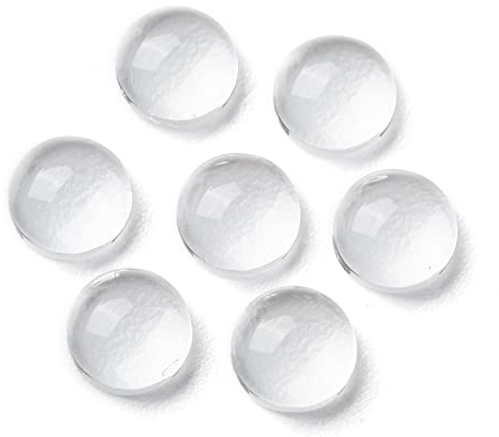 Cheriswelry 200 Stück 6 mm transparente Glas-Cabochons klare Kuppelfliesen flache runde Cabochons für Kamee-Foto-Anhänger DIY Dekor Handwerk Schmuckherstellung