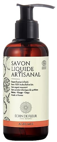 Écrin De Fleur - Savon Liquide Agrumes Certifié Bio, Mains & Corps, 1x250ml